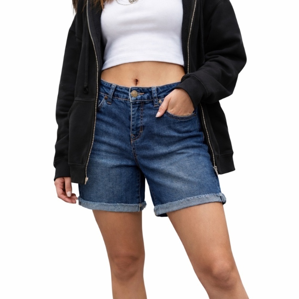 d. jeans Denim Classic Medium Wash Blue Streetwear Casual Shorts Size 6